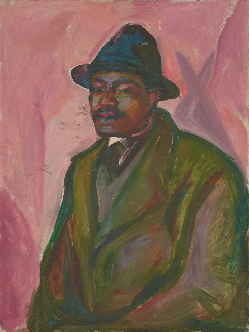 Afrikaner i grøn frakke - Edvard Munch