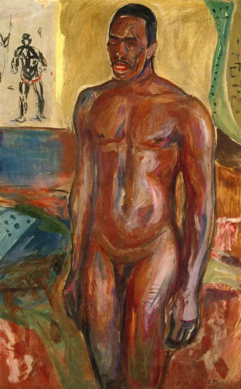 Afrikansk nøgen stående - Edvard Munch