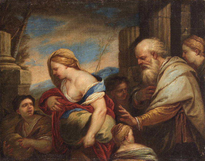 Agar jaget væk af Abraham - Luca Giordano
