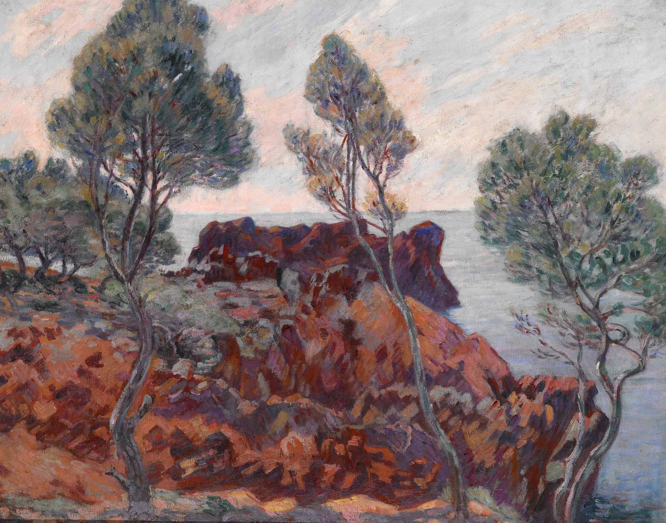 Agay - Les Roches Rouges - Armand Guillaumin image 1 copie peinte à la main à l’huile