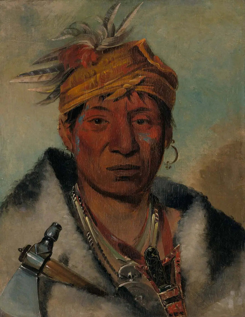 Ah-yaw-ne-tak-oár-ron, en kriger - George Catlin