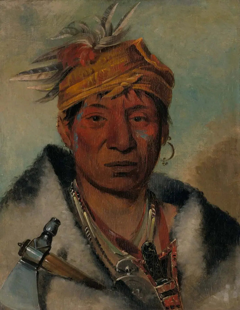Ah-yaw-ne-tak-oár-ron, en kriger - George Catlin