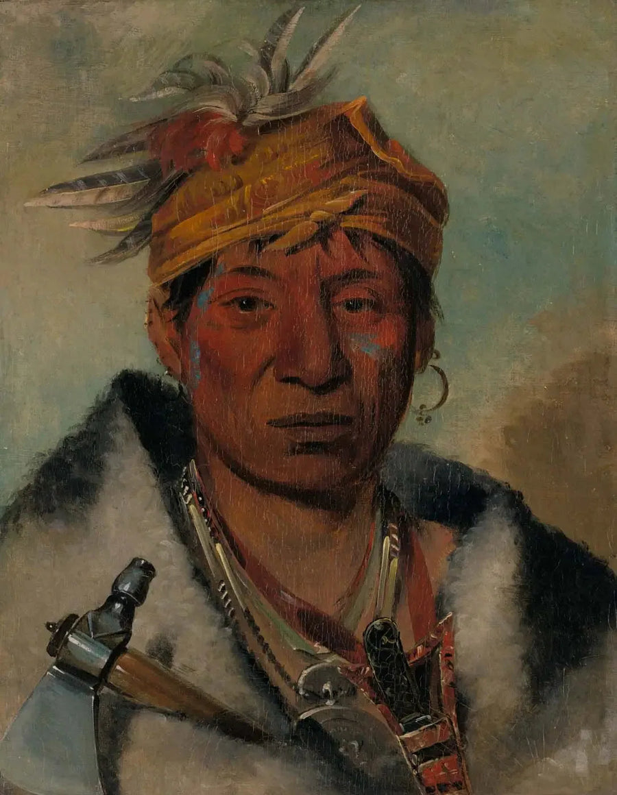 Ah-yaw-ne-tak-oár-ron, en kriger - George Catlin