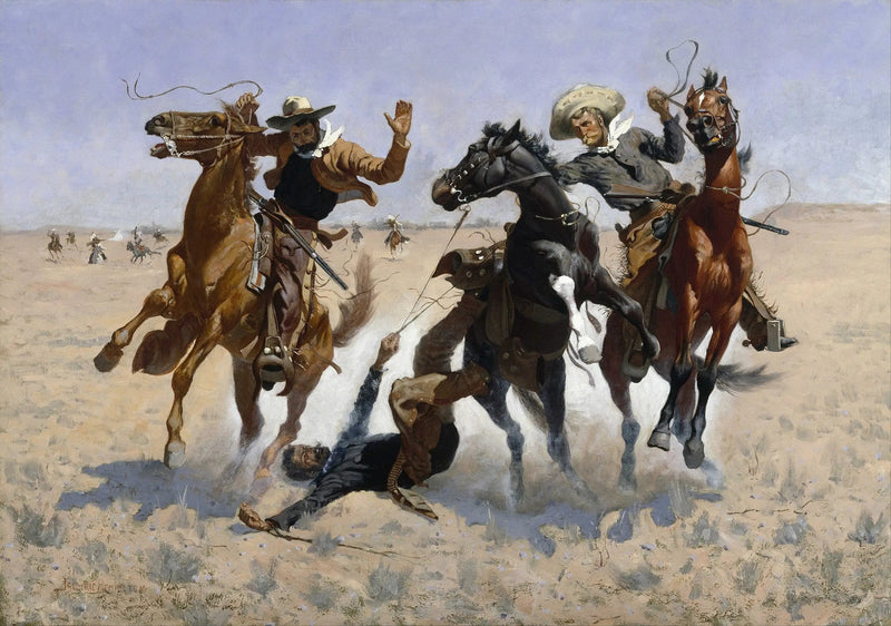 Hjælpe en kammerat - Frederic Remington