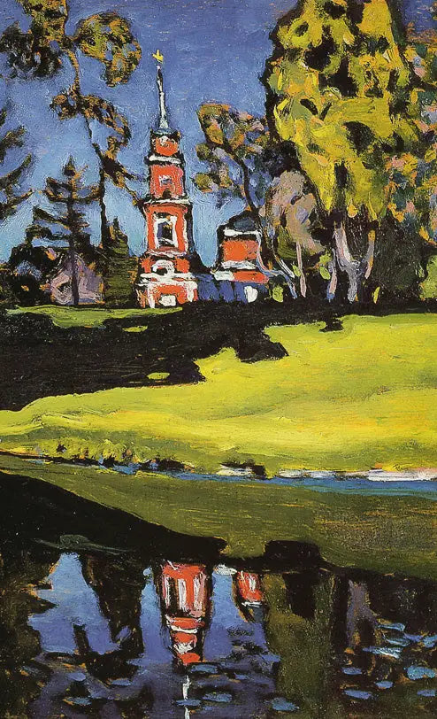 Akhtyrka, rød kirke - Vassily Kandinsky