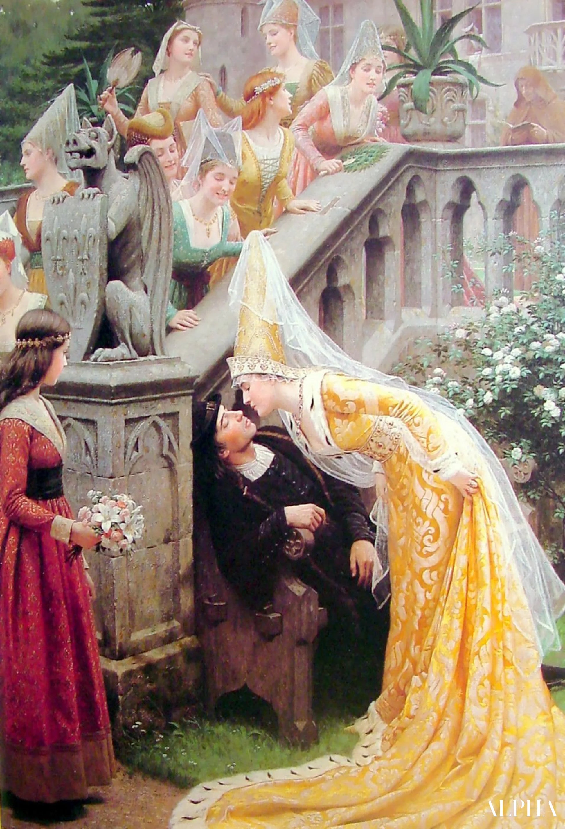 Alain Chartier - Edmund Leighton - Reproduktioner af malerier og højkvalitets malerier