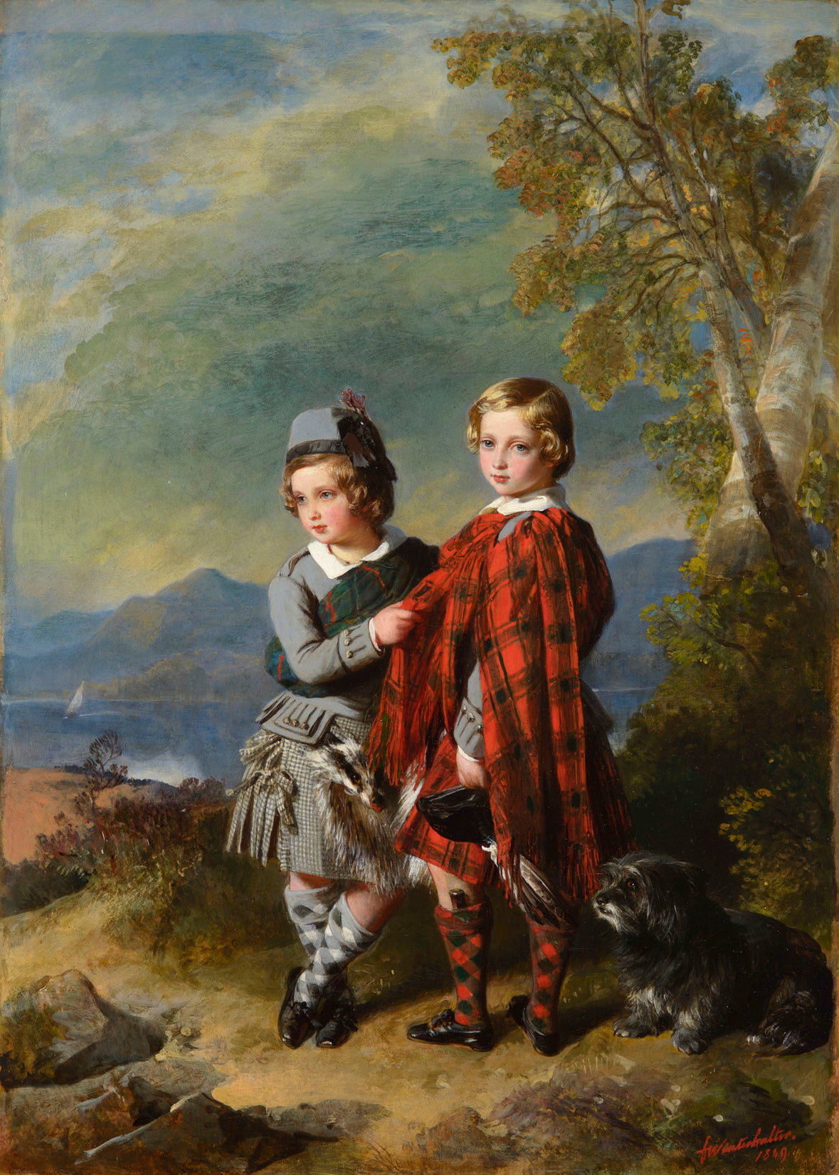 Albert Edward, prins af Wales, med prins Alfred - Franz Xaver Winterhalter