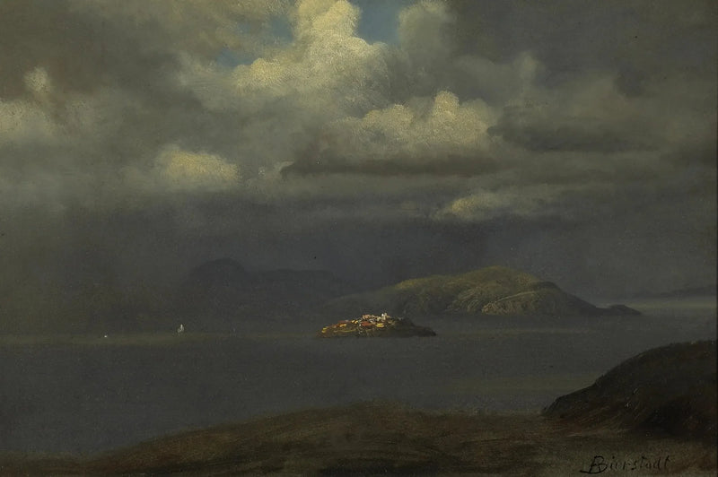 Alcatraz, San Francisco bugt - Albert Bierstadt