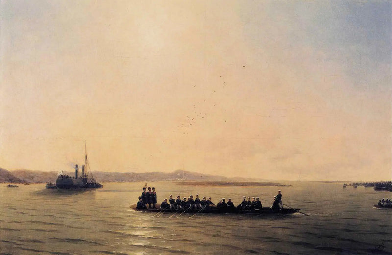 Aleksander II krydser Donau - Ivan Aïvazovski