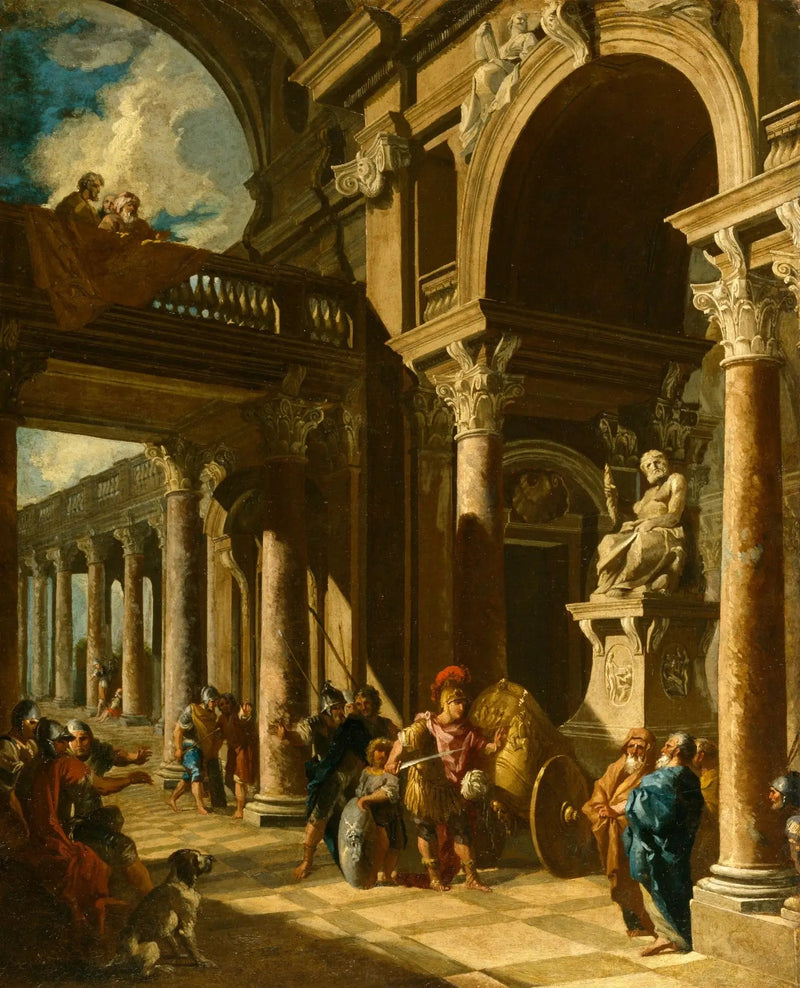 Alexander den Store skærer Gordian-knuden - Giovanni Paolo Panini