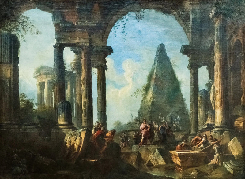 Alexandre den Store foran Achilleus' grav - Giovanni Paolo Panini