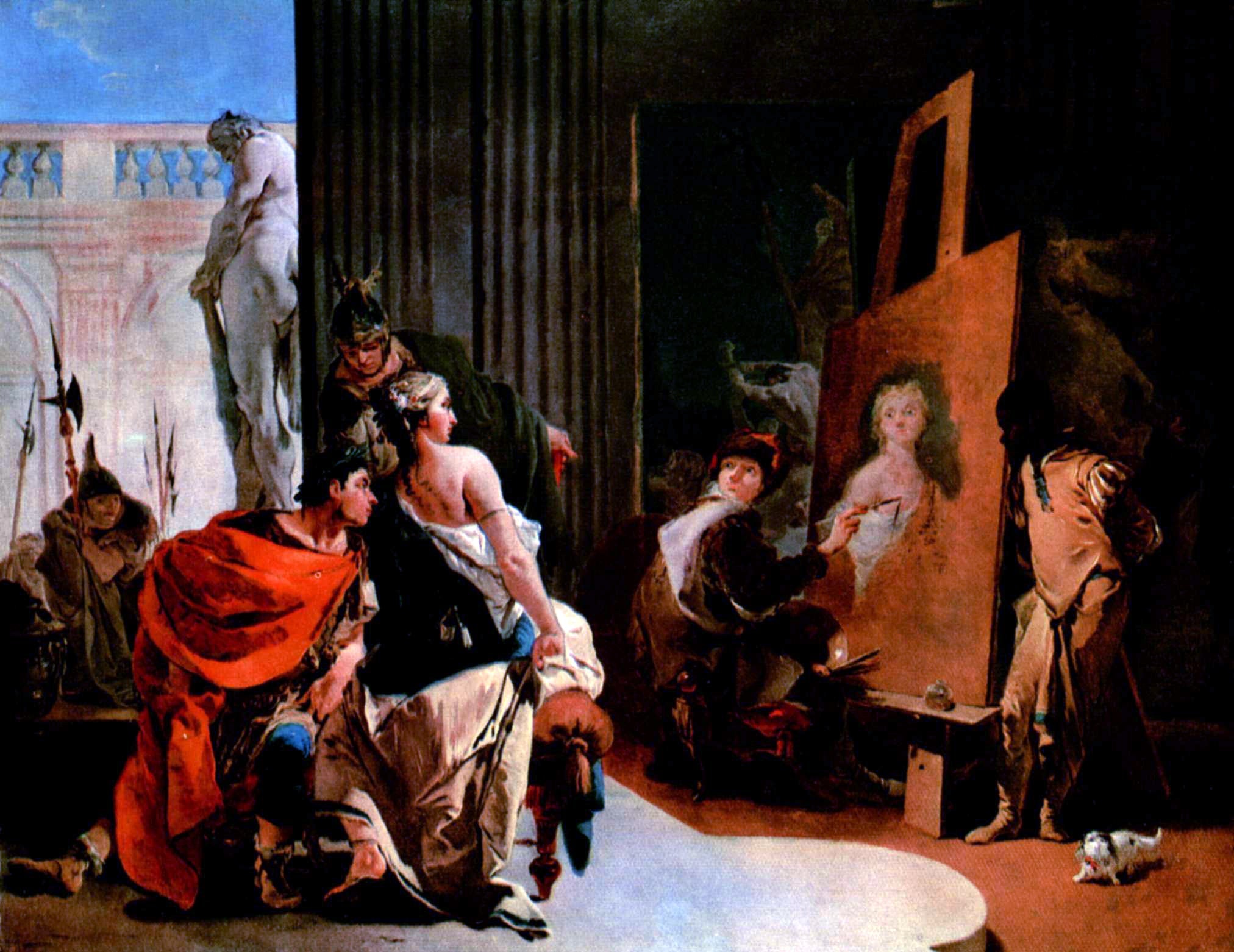 Alexander den Store og Campaspe på Apelles' værksted - Giovanni Battista Tiepolo