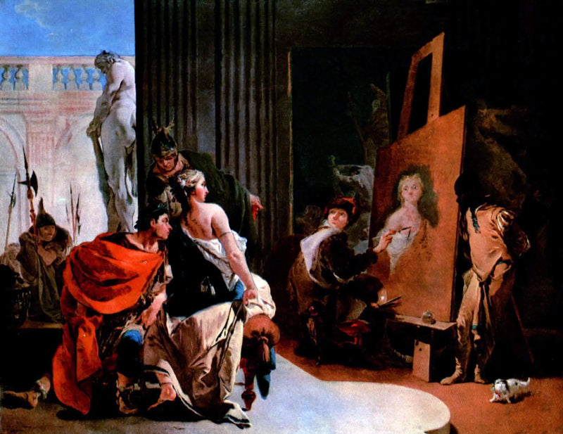 Alexander den Store og Campaspe på Apelles' værksted - Giovanni Battista Tiepolo