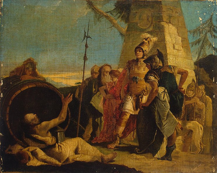 Alexandre le Grand og Diogenes - Giovanni Battista Tiepolo