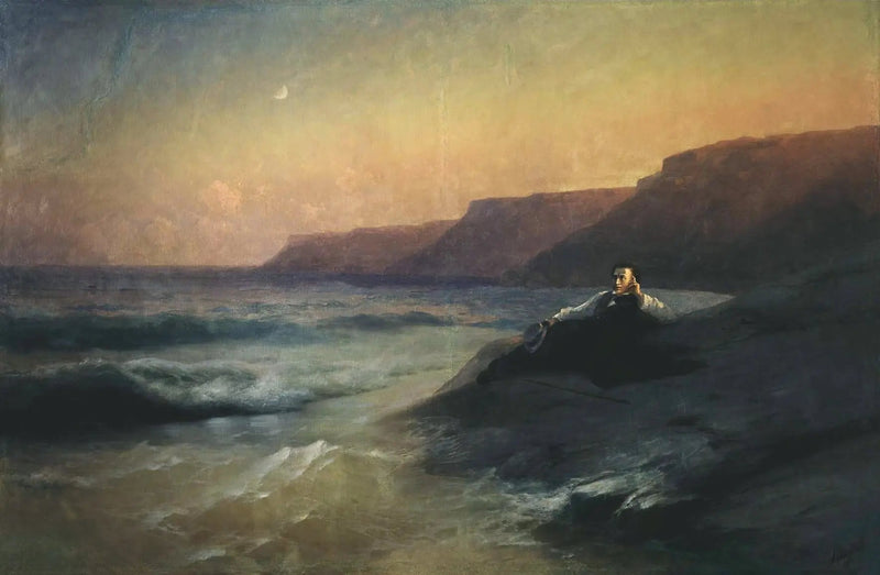 Aleksandr Pusjkin ved Sortehavet-kysten - Ivan Aïvazovski