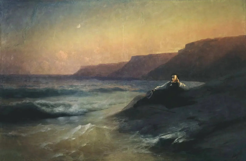 Aleksandr Pusjkin ved Sortehavet-kysten - Ivan Aïvazovski