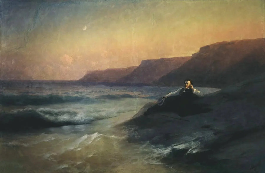 Aleksandr Pusjkin ved Sortehavet-kysten - Ivan Aïvazovski