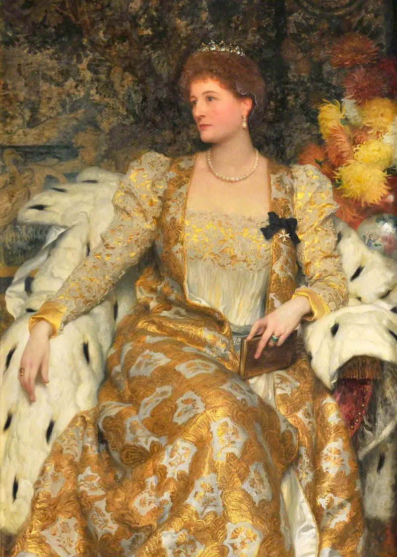 Alice Anne Graham-Montgomery, hertuginde af Buckingham og Chandos og grevinde Egerton af Tatton (1847-1931) - Frank Bernard Dicksee