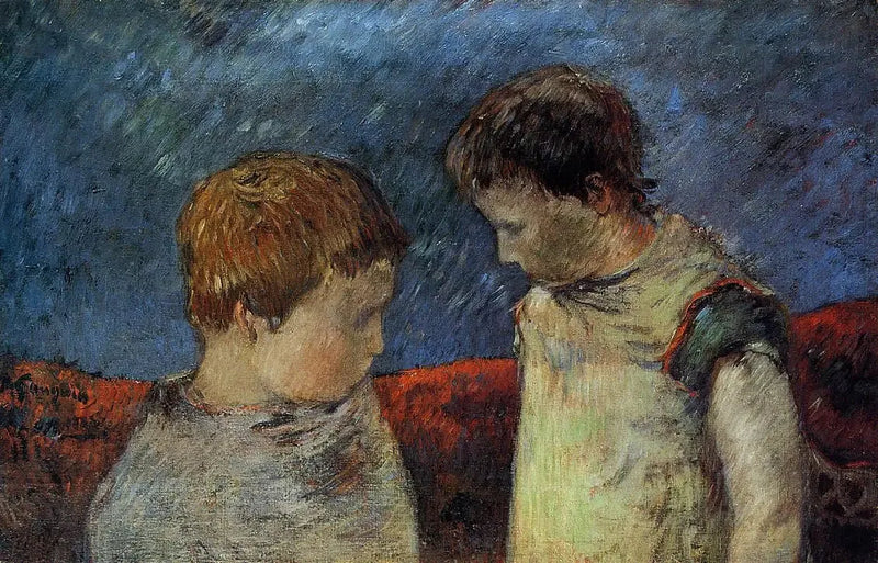 Aline Gauguin og en af hendes brødre - Paul Gauguin