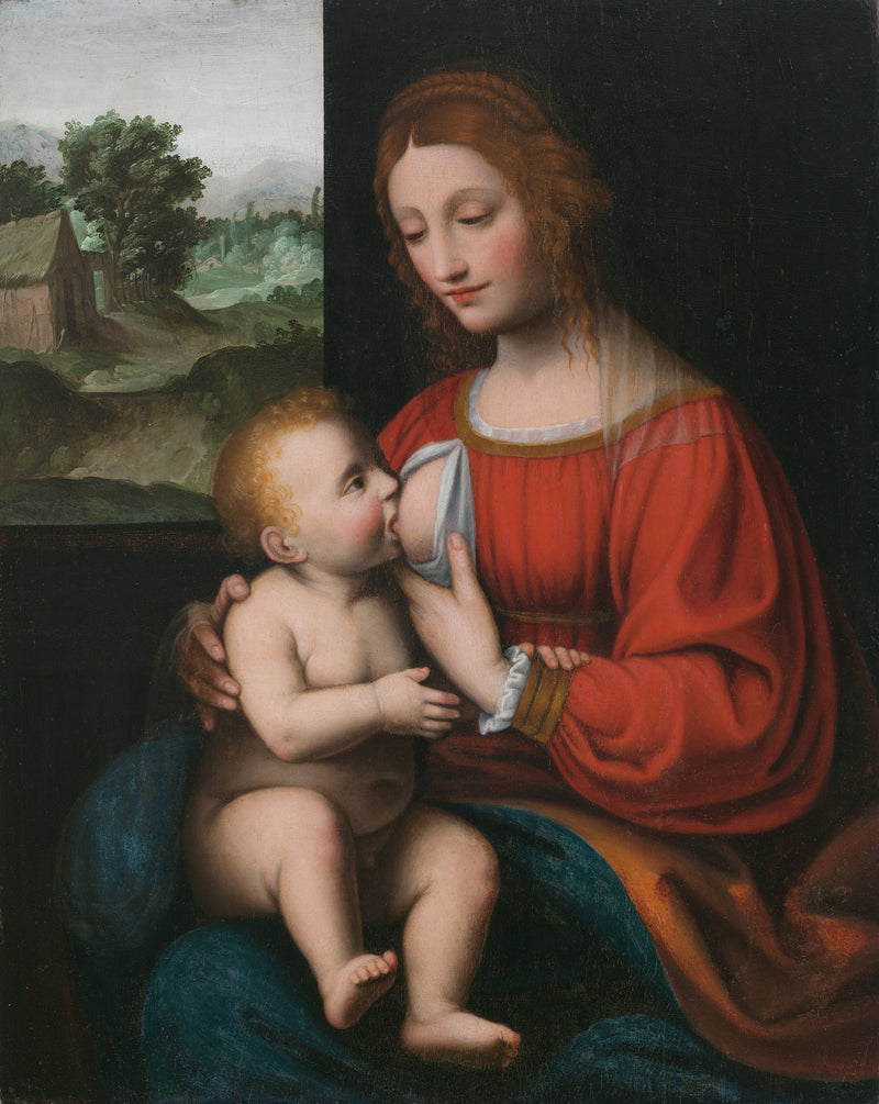 Jomfru Marias og Barnets Amning - Bernardino Luini