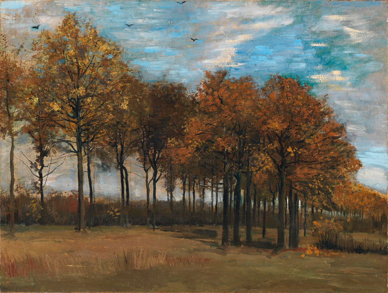 Alléen om efteråret - Vincent van Gogh