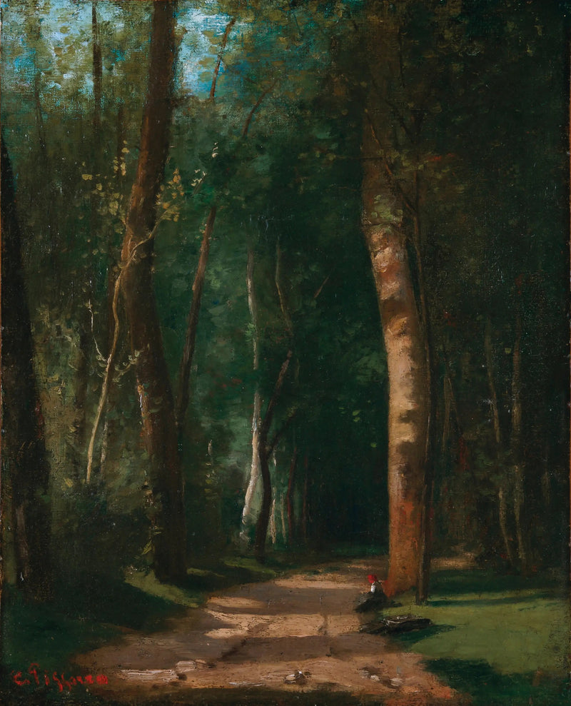 Gåtur i en skov - Camille Pissarro