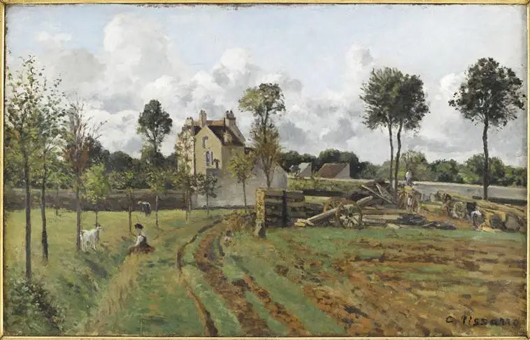 Alléen ved Tour-du-Jongleur og Hr. Musys Hus, Louveciennes - Camille Pissarro