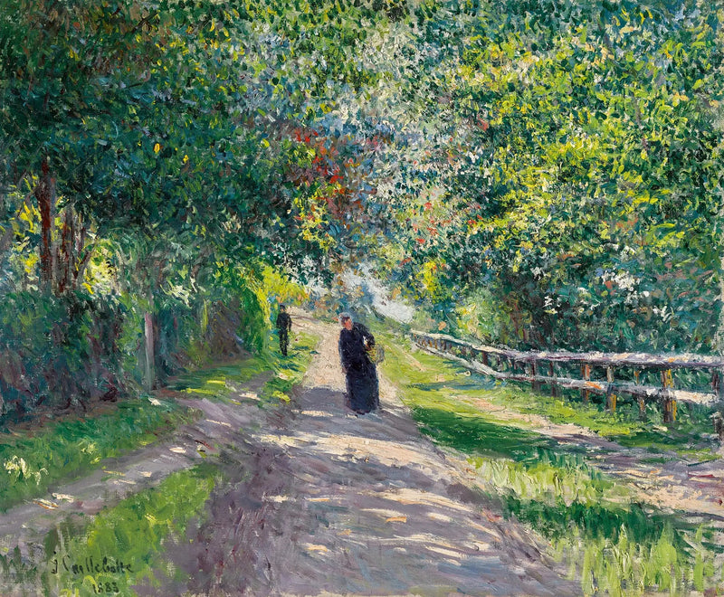 Alléen ved Villa des Fleurs i Trouville - Gustave Caillebotte