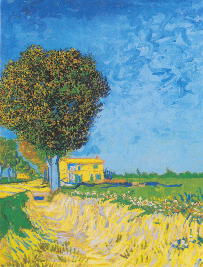 Allé i Arles med huse - Vincent van Gogh
