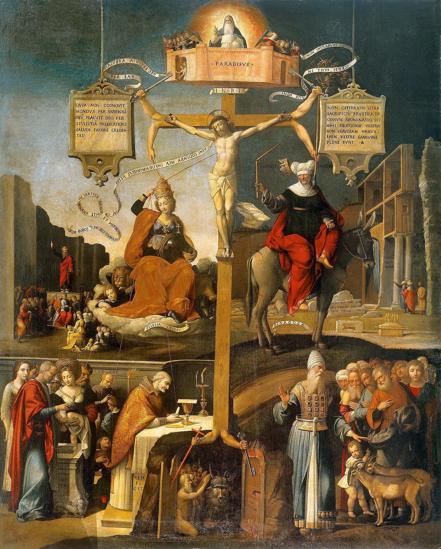 Allégorie de l'Ancien et du Nouveau Testament (Synagogue et Église du Christ) - Benvenuto Tisi
