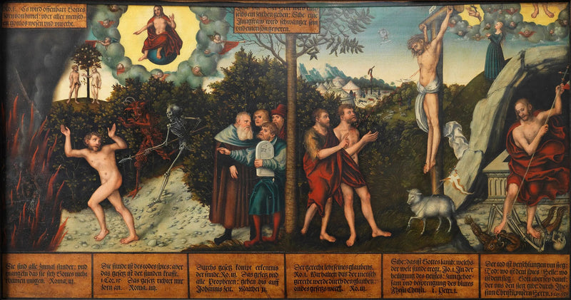 Allegori af loven og nåden - Lucas Cranach den Ældre
