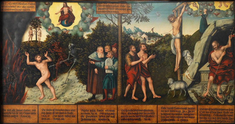 Allegori af loven og nåden - Lucas Cranach den Ældre