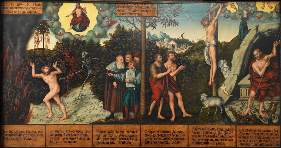 Allegori af loven og nåden - Lucas Cranach den Ældre