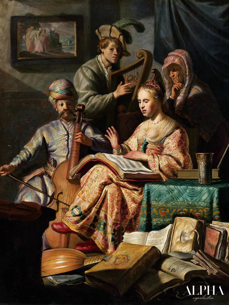 Allégorie de la musique - Rembrandt van Rijn - Reproductions de tableaux et peintures haut de gamme