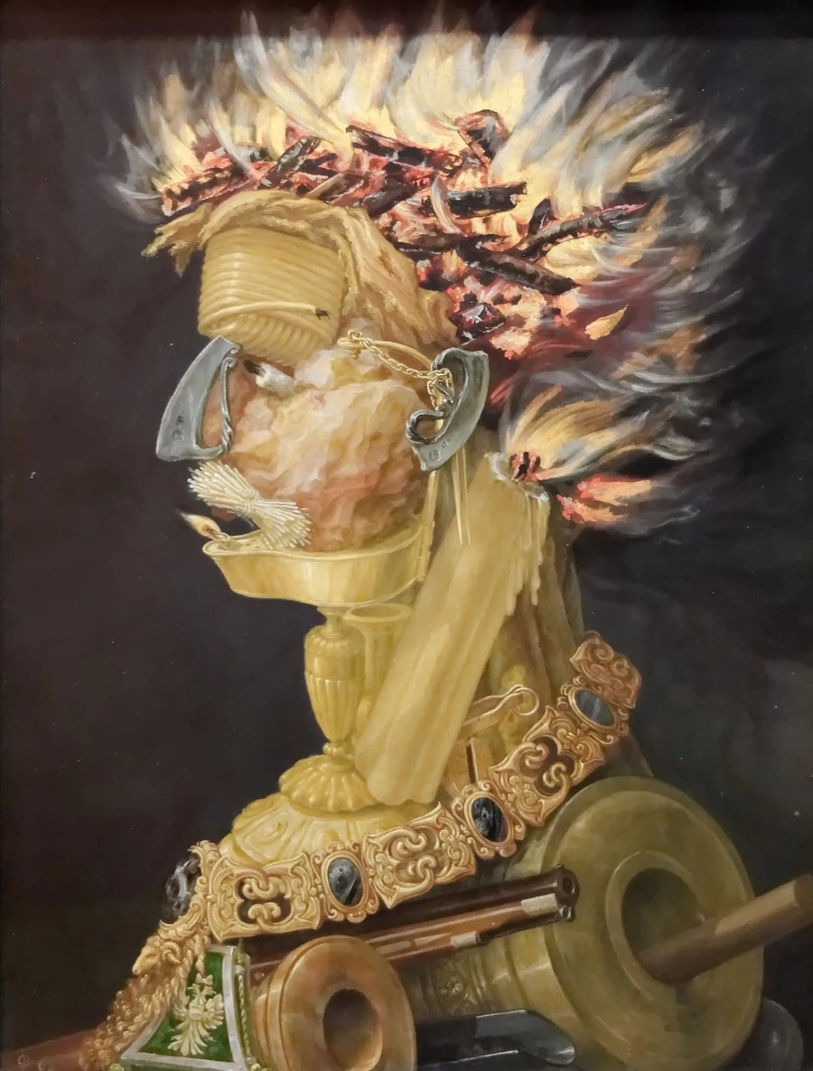 Allégorie du feu - Giuseppe Arcimboldo image 1 reproduction artisanale de tableau