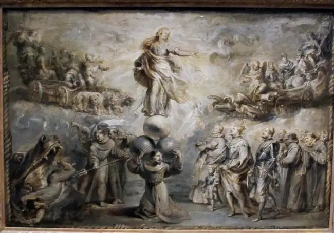 Franciscan allegori i ære for den uplettede undfangelse - Peter Paul Rubens