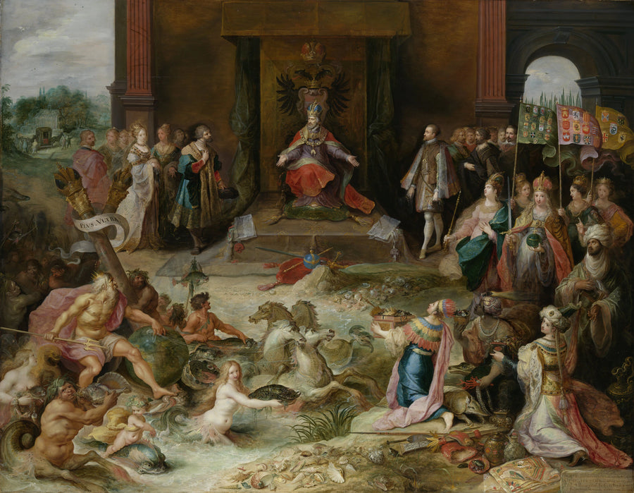 Allégorie sur l'abdication de l'empereur Charles Quint à Bruxelles - Frans II Francken