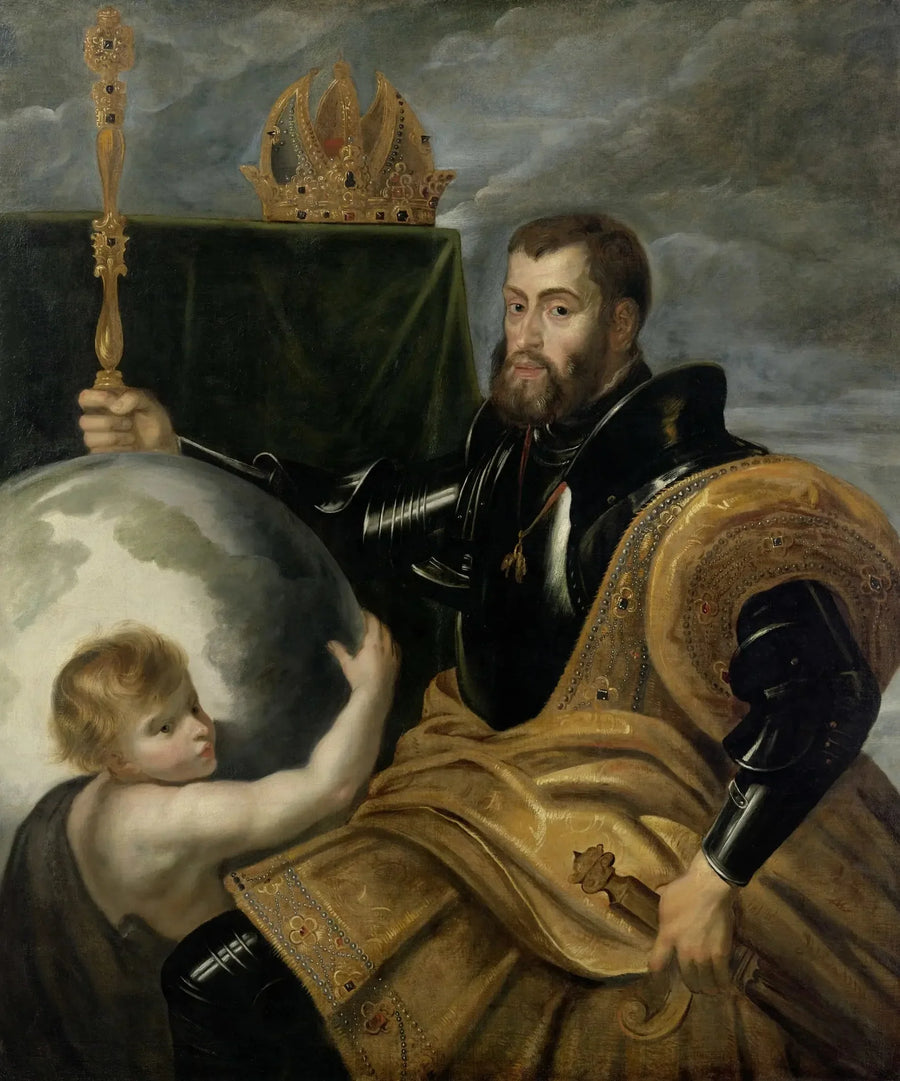Allegori om kejser Charles som hersker over store riger - Peter Paul Rubens