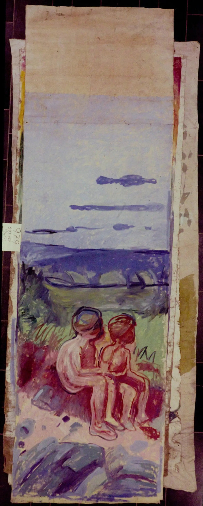 Alma Mater: to børn siddende - Edvard Munch