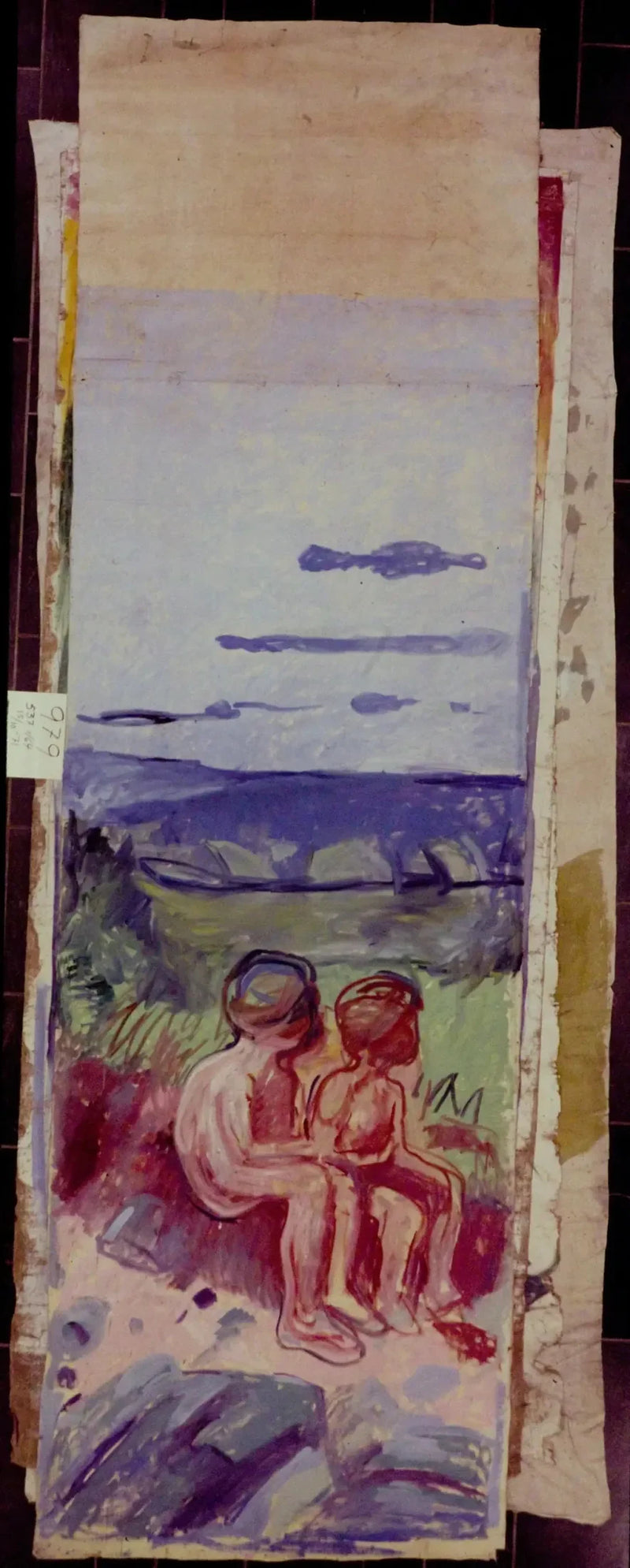 Alma Mater: to børn siddende - Edvard Munch