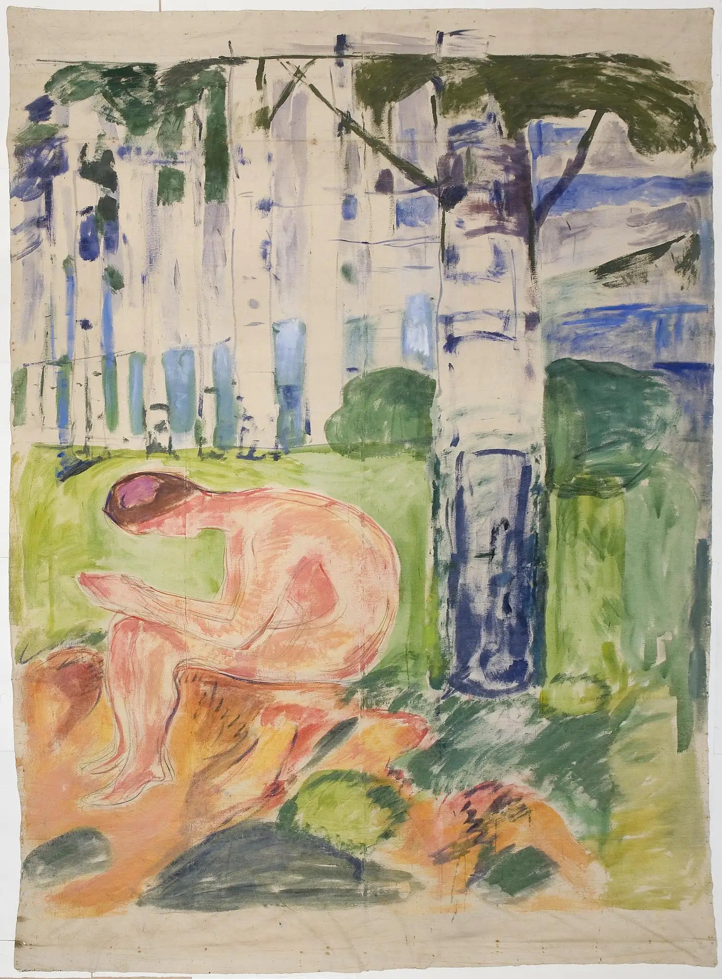 Reproduction du tableau « Alma Mater : jeune assis - Edvard Munch » par Alpha Reproduction en peinture à l’huile