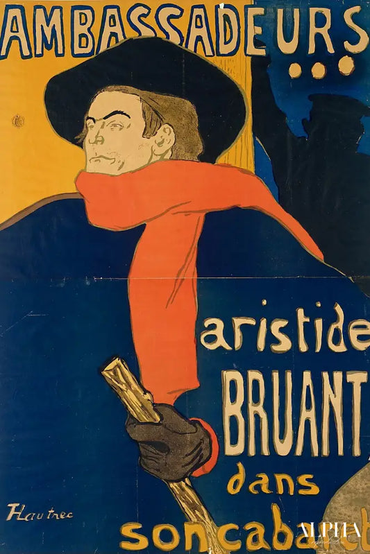 Ambassadeurs (Aristide Bruant dans son cabaret) - Toulouse Lautrec - Reproductions de tableaux et peintures haut de gamme