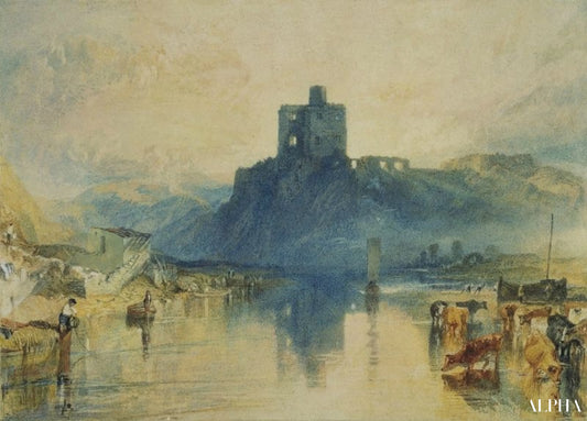 Morgenstemning på Norham Slot - William Turner - Reproduktioner af malerier og kunstværker i høj kvalitet