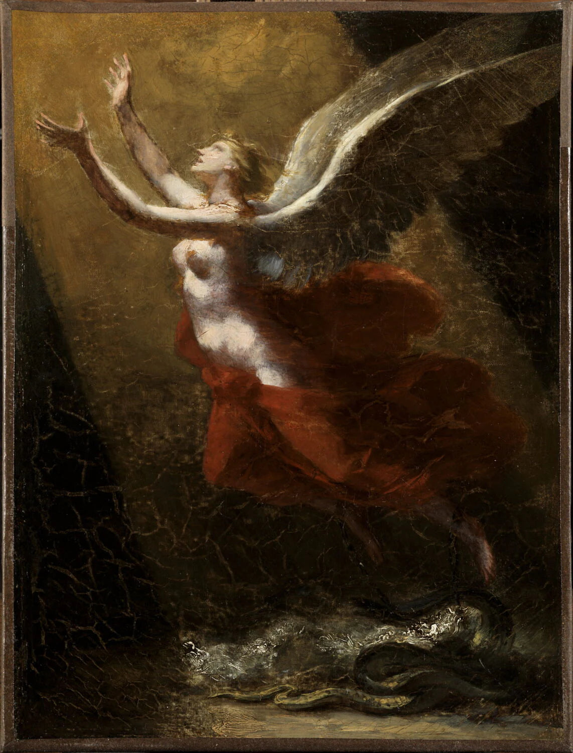 L'Âme brisant les liens qui l'attachaient à la terre (esquisse) - Pierre-Paul Prud'hon