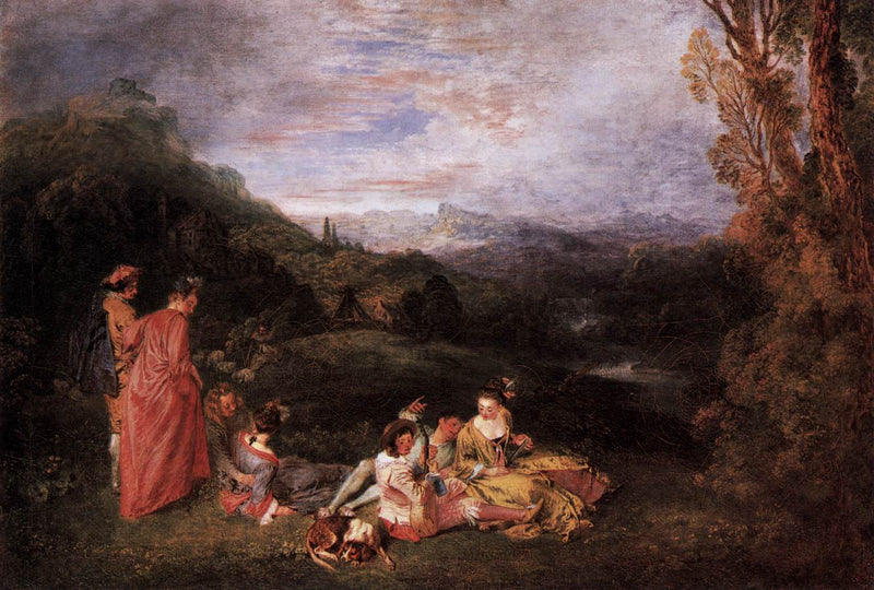 Fredeligt kærlighed - Antoine Watteau