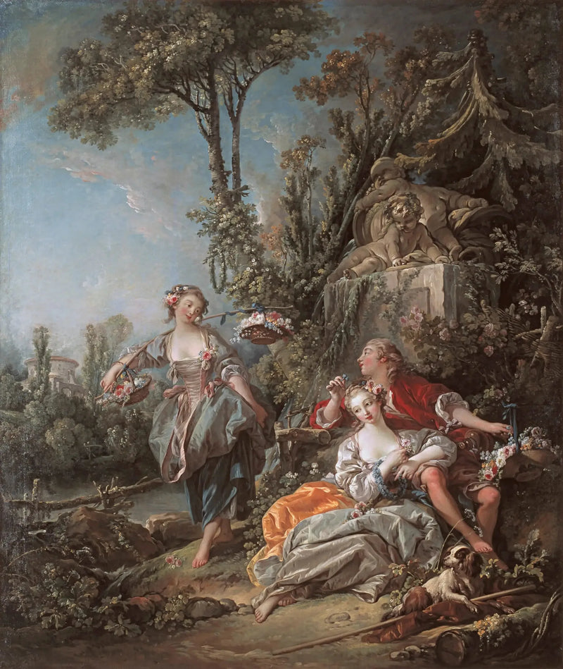 Forelskede i en park - François Boucher