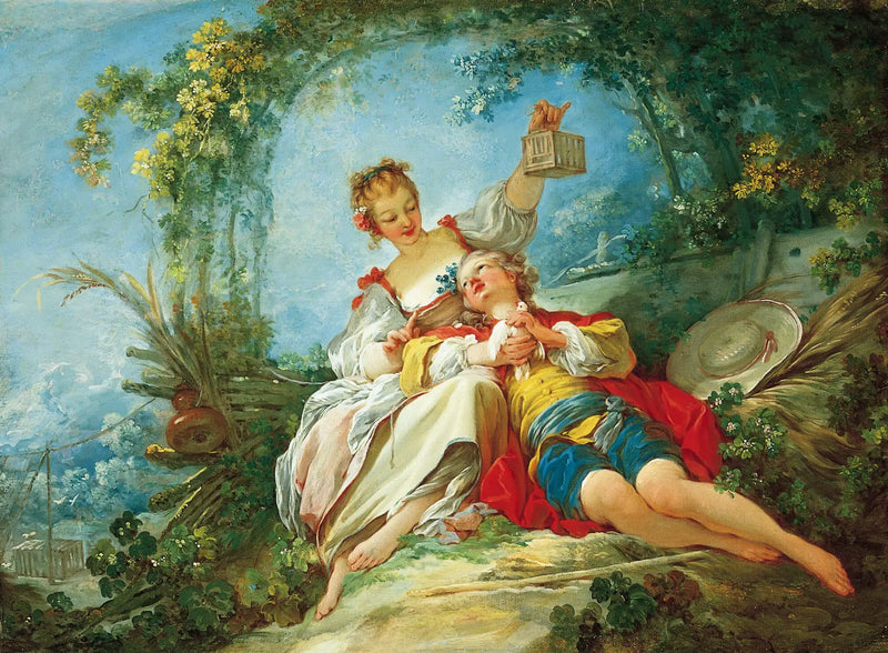 Kærlige lykkelige - Jean-Honoré Fragonard