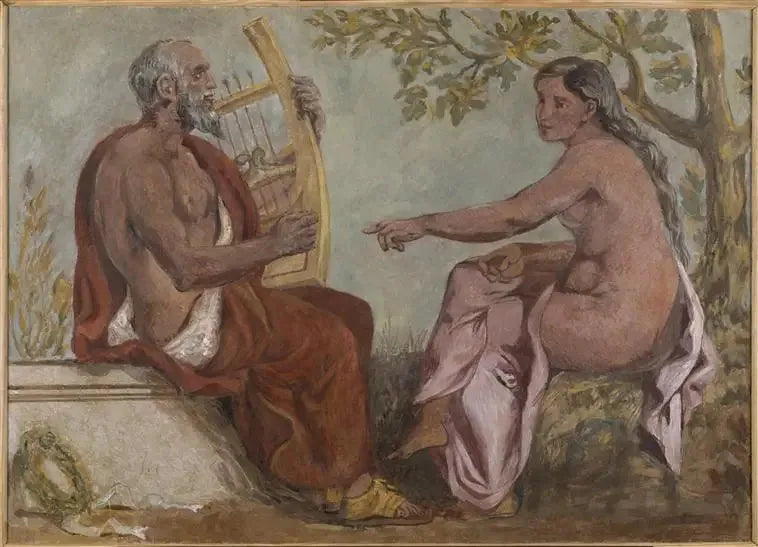 Anacreon og en ung pige - Eugène Delacroix