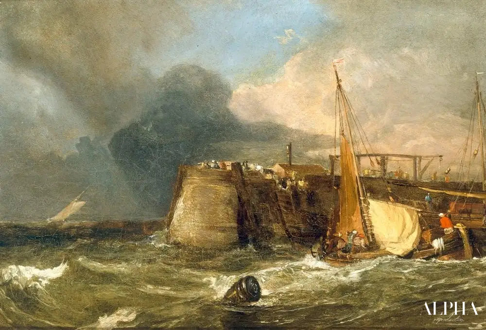 Ancienne jetée de Margate - William Turner - Reproductions de tableaux et peintures haut de gamme