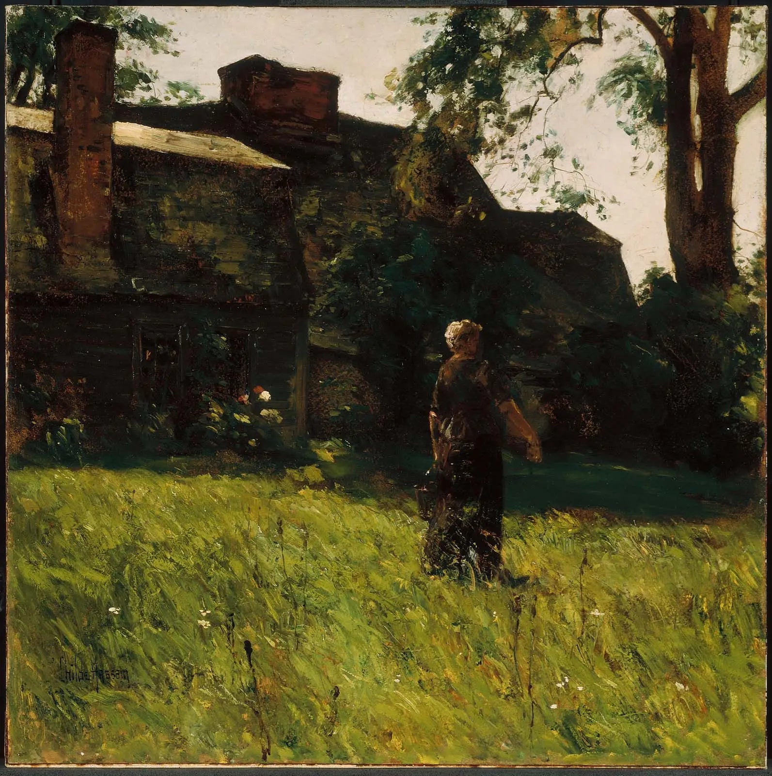 Ancienne maison Fairbanks Dedham Massachusetts - Childe Hassam - Alpha Reproduction